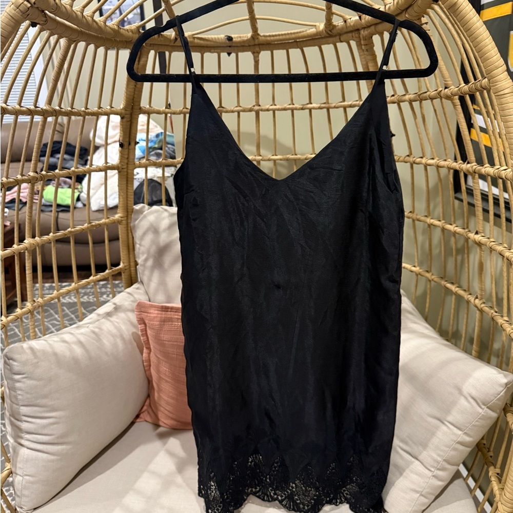 Elegant Black Lace Slip Dress